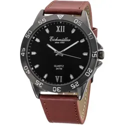 Eichmüller Quarzuhr Sportliche Herrenuhr Schwarz/Braun 44 mm RE1038