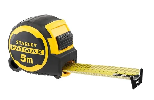 Stanley FMHT33100-0 FATMAX Maßband - 5 m präzises Maßband in Schwarz und Gelb, ideal für Handwerker und Heimwerker, mit robustem Gehäuse und einfacher Lesbarkeit.