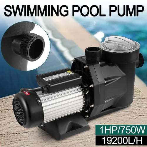 SCHWIMMBAD PUMPE 750W - Hochleistungs Filterpumpe für Pools - Pumpen für Pools bis 80.000 Liter, mit einer Fördermenge von 19.200 l/h und chlorresistentem Material. Ideal für effiziente Filtration und Zirkulation.