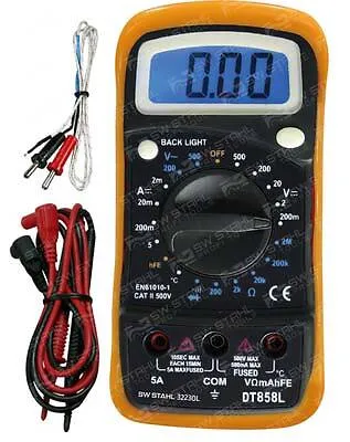 SW-Stahl Digital-Multimeter 500 V, CAT II - Sonstige, kompaktes Digital-Multimeter mit LCD-Anzeige, Temperatursonde und umfassendem Messbereich für präzise elektrische Messungen.