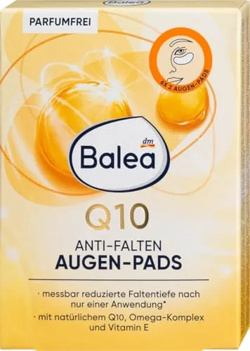 Balea Anti Falten Augenpads Q10 (6 Paar), 12 Stück