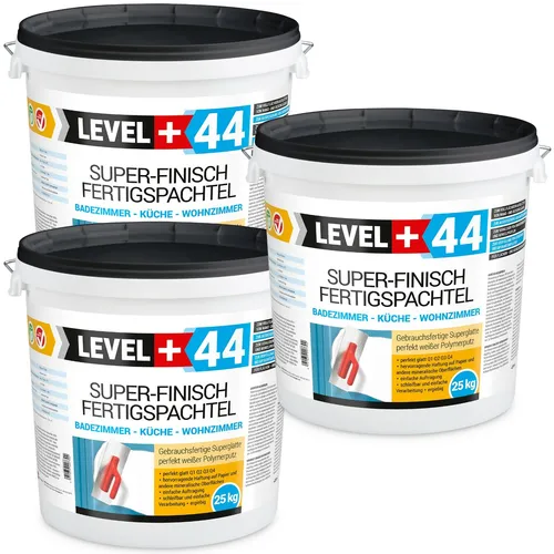 Super Finish Fertig Spachtelmasse 75kg – Ideal für glatte Wände - Gebrauchsfertige Spachtelmasse für perfekte Oberflächen in Küche, Bad und Wohnbereich. Leicht aufzutragen und zu schleifen, sorgt für eine rissarme, weiße Oberfläche, ideal unter allen Farbsorten.