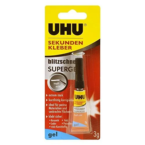 UHU Sekundenkleber blitzschnell SUPERGEL 3g Tube