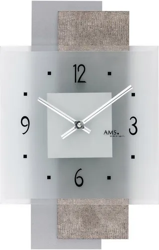 AMS Wanduhr W9443 - stilvolle Quarzuhr aus Holz - Elegante Quarzuhr aus Holz, ideal für Wohnzimmer, Esszimmer und Büro. Made in Germany, bietet sie zeitloses Design und präzise Zeitmessung.