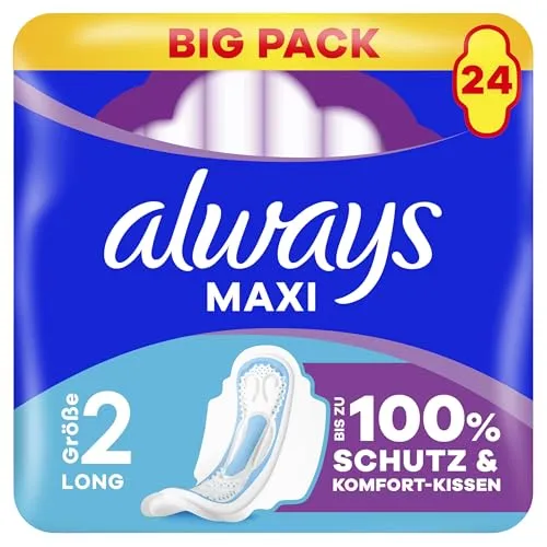 Always Maxi Binde Long mit Flügeln BigPack 24 Stück von Always