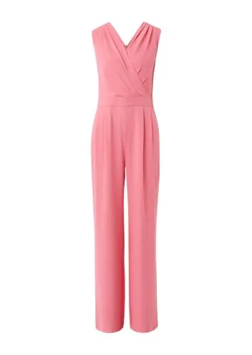 comma Ärmelloser Jumpsuit mit Wide Leg und Wickel-Ausschnitt in Pink - Stylischer Jumpsuit in Größe 36 EU, mit elegantem Wickel-Ausschnitt und weit geschnittenen Beinen, perfekt für besondere Anlässe oder den Alltag.