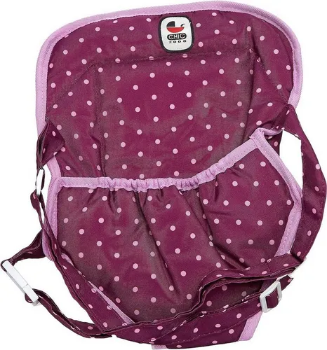 CHIC2000 Puppen Bauchtrage Puppen Tragegurt Tragetasche Bauchtrage Tragetuch Dots Brom 78229, (1-tlg), verstellbar