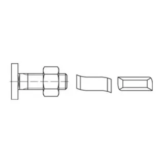 Hammerkopfschraube R 88928 M10x100 - 50 Stück - Maschinenschrauben mit hoher Festigkeit, ideal für sichere Verbindungen in Bau- und Montageprojekten.