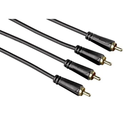 HAMA Audio-Kabel, 2 Cinch-Stecker - 2 Cinch-Stecker, vergoldet, 3, #1907438
