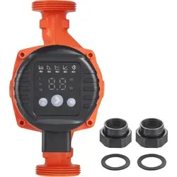 SucceBuy LPS25-8BP-180 Warmwasser-Umwälzpumpe, 220 V, 60 W, 67 l/min, 8M Max. Förderhöhe, 1-1/2 Zoll Gewindeanschluss, 5 Intelligente Steuerungs...