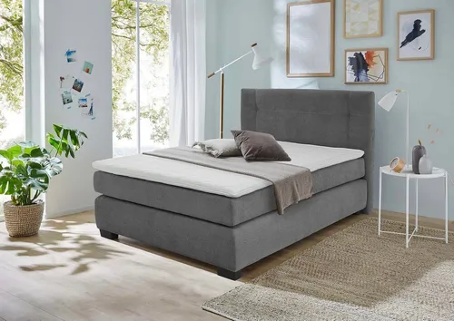 Jockenhöfer Gruppe Boxspringbett Family, inklusive 7-Zonen-TTFK-Matratzen und Kaltschaumtopper, erhältlich in den Breiten 120,140 & 180cm
