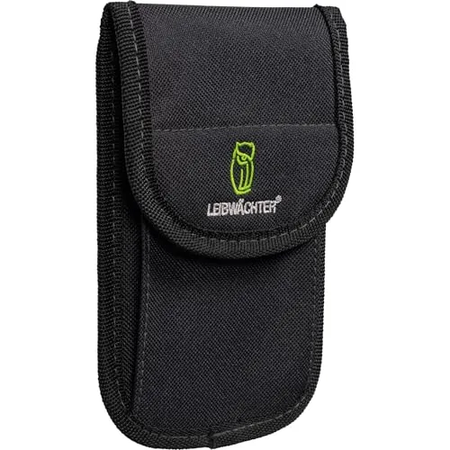 Leibwächter Universal Handytasche, 100 x 180 mm, Polyester, Gürtelschlaufe, Klettverschluss, Schwarz