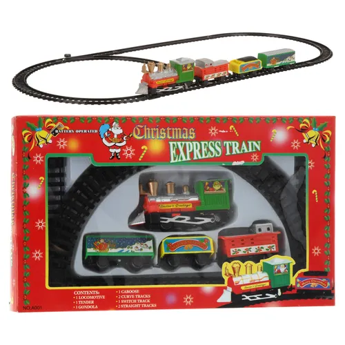 Weihnachtsdekoration Weihnachtszug Eisenbahn Sound Weihnachten L183cm Batterie