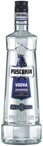 Puschkin Vodka 37,5% 1,0 l Vodka Flasche 13,28€/l