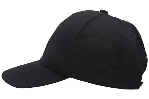 fashionchimp Baseballcap in Leichter Sommer-Quailität, 100% Baumwolle, Leinen-Optik, Unisex Denim-Cap (Schwarz)