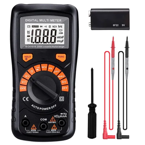 TACKLIFE Digital Multimeter Stromprüfer Spannungsprüfer NCV LCD-Display