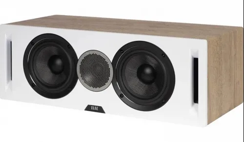 Elac Debut Reference DCR52 Center Lautsprecher - Weiß/Holz - Center Lautsprecher mit 5.0 Kanal Systemkonfiguration, bietet hochwertigen Klang und eine stilvolle Holzoptik für Ihr Heimkino.