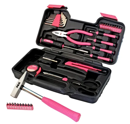 P & K Werkzeugset 39 teiliges Werkzeugset in Pink, (39-tlg) von P & K