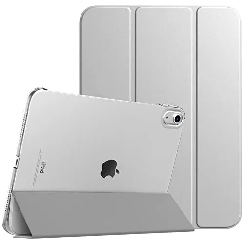 TiMOVO Hülle für iPad (A16) 11 Generation 11 Zoll 2025/iPad 10 Generation 10,9 Zoll 2022, Unterstützt Auto Schlaf/Aufwach Schutzhülle, Transluzent Hart PC Rückhülle, Silber