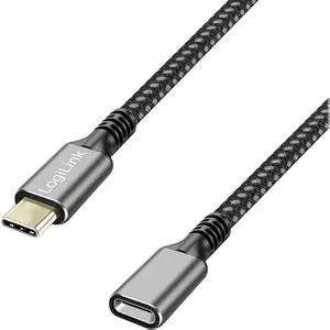 LogiLink USB-Kabel CUA0108 USB-C 3.1, 1,0 m, Verlängerungskabel, C Stecker / C Buchse, schwarz