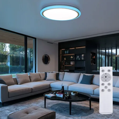 Deckenlampe mit Fernbedienung und RGB Sterneneffekt