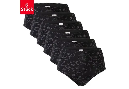 celodoro Taillenslip Damen Taillenslip 6er Pack, Microfaser, Blümchen-Muster