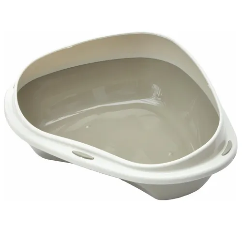 Eck Katzentoilette Shuttle Corner creme / grau - 48 x 38 cm