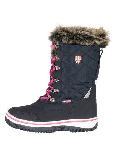 Trollkids Holmenkollen Snow XT Winterstiefel navy/magenta 31 - Wasserdichte Wanderschuhe für Kinder mit AQUAPROOF-Membran, ideal für kalte Wintertage im Schnee. Hoher Schnitt, Komfort und stylisches Design für aktive Abenteuer.