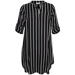 KAFFE CURVE Kleid KCmilana - Elegantes Freizeitkleid für Damen in Größe 48 - Freizeitkleider für Damen, aus umweltfreundlicher Viskose (LENZING ECOVERO) mit Stehkragen und abgerundetem Saum für einen stilvollen Look.