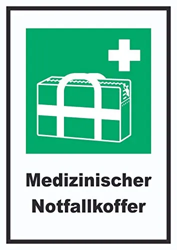HB-Druck Medizinischer Notfallkoffer A6 (105x148mm) Schild