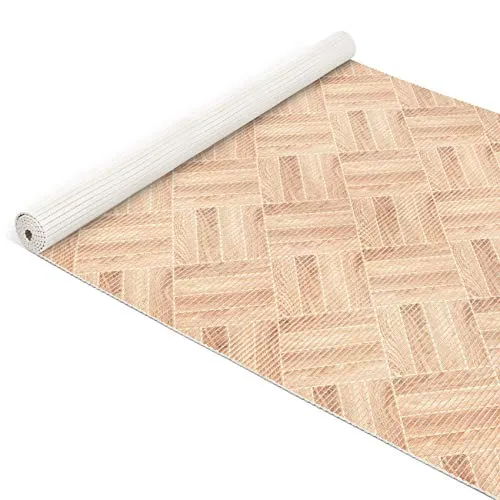 ANRO Für Bad Weichschaum Matte Antirutsch Badvorleger Badläufer Holz Parkett 120x130cm