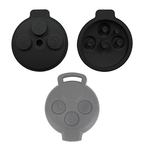 Smart Tastenfeld 3 Tasten Ersatz Autoschlüssel Gummi Pad 451 fortwo + 3X Taster Neu
