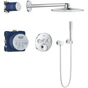 Grohe SmartControl Duschsystem Unterputz 34709000 - Brausegarnituren mit 3 Absperrventilen für individuelle Wassereinstellungen, ideal für luxuriöse Duscherlebnisse.