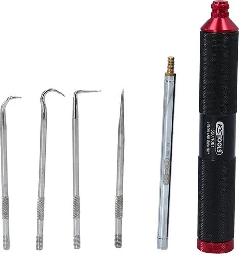 KS Tools Magnet- und Hakenwerkzeug 6-tlg - Sonstige Handwerkzeuge, ideal zum Entfernen und Einsetzen von O-Ringen und Dichtungen mit Teleskop-Magnet-Aufsatz und austauschbaren Haken