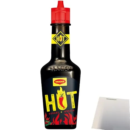 usy Bundle für Maggi WÜRZE HOT scharf + würzig ideal zu Wraps, Chili oder Frikadellen 100ml + usy Block