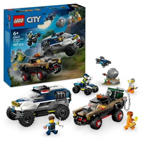 LEGO City Verfolgungsjagd im Polizeigeländewagen - Lego Bauset für rasante Abenteuer, inklusive coolen Polizeigeländewagen und spannenden Verfolgungsjagden.