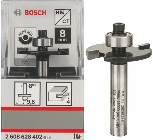 Bosch Professional Zubehör 2 608 628 402 Scheibennutfräser 8 mm, D1 32 mm, L 4 m