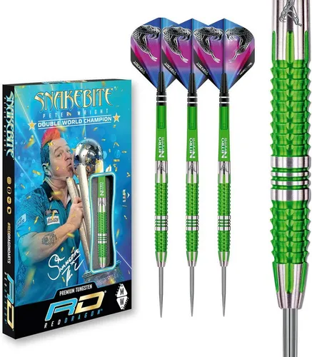 TARGET DARTS Dartpfeil RED DRAGON Peter Wright Snakebite Mamba 2 - 22g Tungsten Darts - Dartpfeile für Profis, ausgestattet mit hochwertigem Tungsten für optimale Präzision und Kontrolle beim Spielen.