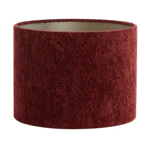 Dirk Davids Leuchten GmbH Lampenschirm Lampenschirm Zylinder in Velours Rubin Rot 30-30-21cm, Zeitlose Eleganz