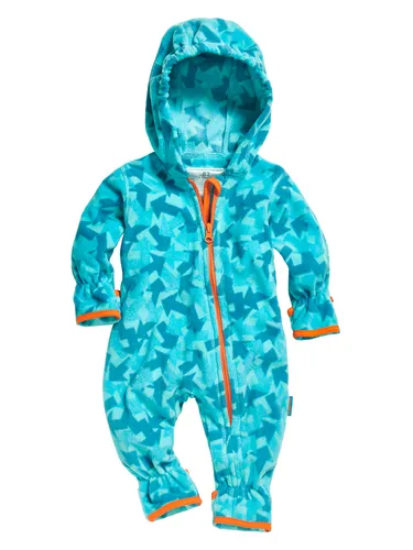 Playshoes Fleece-Overall Unisex Kinder Jumpsuit, Pfeile, 92 - Warmer Overall für Baby-Jungen, aus weichem Fleece für optimalen Kälteschutz und hohen Tragekomfort. Mit langem Reißverschluss, praktischer Kapuze und umklappbaren Abschlüssen.