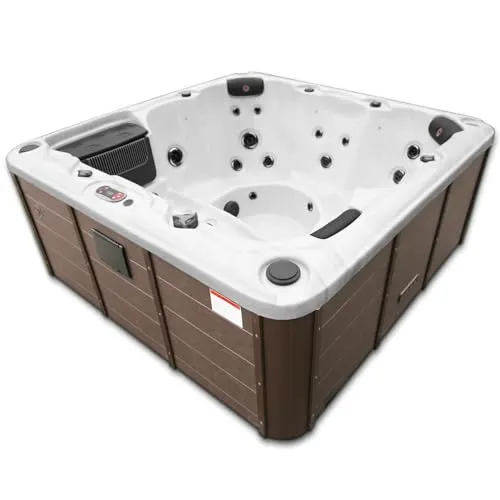 CANADIAN SPA CO. Winnipeg UV Hot Tub für 6 Personen - Genießen Sie entspannende Momente im Winnipeg Hot Tub für 6 Personen. Ausgestattet mit 35 verstellbaren Hydromassagedüsen und stimmungsvollem LED-Licht, bietet er eine perfekte Auszeit im Freien.