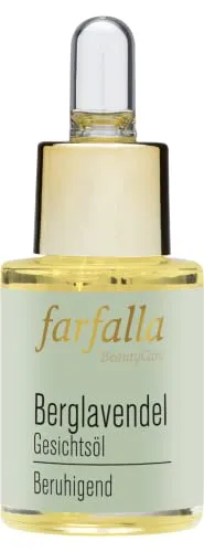 farfalla Gesichtsöl Berglavendel - 15ml - Hautberuhigung & Schutz - Hautpflegeöl mit Wildem Berglavendel - 100% zertifizierte Naturkosmetik