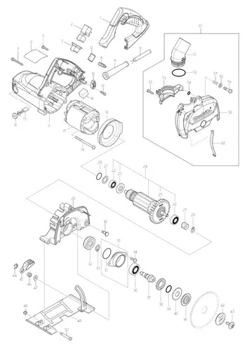 Makita Diamantschneider 4100KB - 1400 W, Trocken Schnitt bis 40mm, inkl. Staubsack und Diamantscheibe, optimaler Staubschutz und hohe Schnittleistung