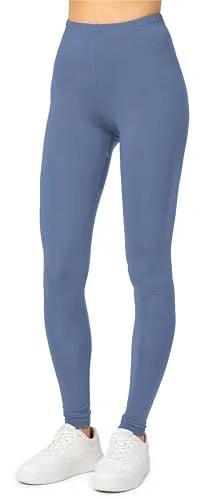 Merry Style Damen Lange Leggings aus Viskose MS10-143 (Jeans, XS)