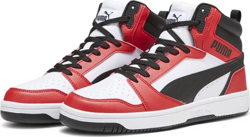 PUMA Unisex Rebound V6 Sneaker - Herren-Sneaker mit mittlerer Kragenhöhe, weichem Synthetik-Obermaterial und perforierten Details für optimalen Tragekomfort und stylisches Design.