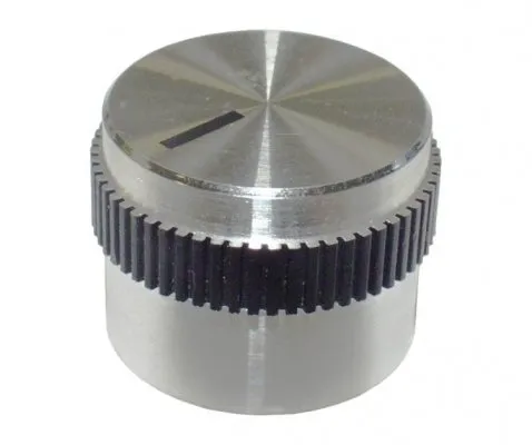 Drehknopf 20 x 15mm Aluminium mit Rändel und Schlagfest