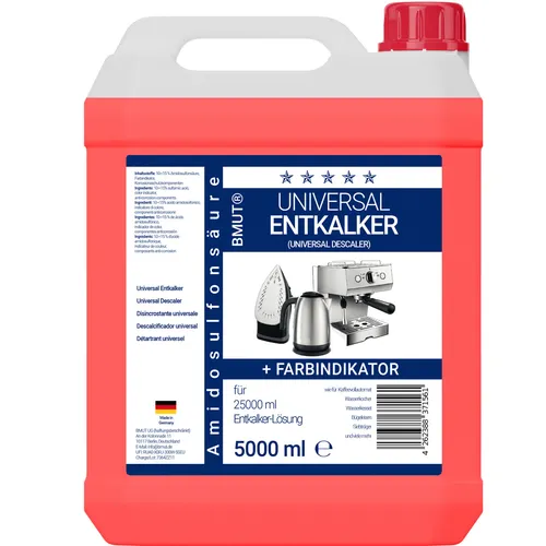 Liter Entkalker Kanister für Kaffeevollautomaten 5000ml - Ersatzteile für alle Marken, ideal zur effektiven Entkalkung von Kaffeevollautomaten, sorgt für längere Lebensdauer und besseren Geschmack.