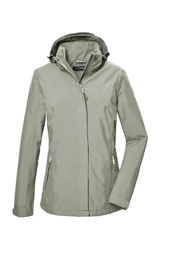 KILLTEC Damen Funktionsjacke KOS 26 WMN JCKT - Funktionsjacke für Damen, wasserdicht mit 10.000 mm Wassersäule, atmungsaktiv und nachhaltig hergestellt, ideal für Outdoor-Aktivitäten bei jedem Wetter.