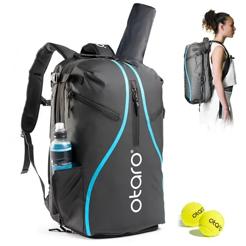 Otaro Tennisrucksack - 42L mit Schuhfach für 2 Schläger, robustes Material und durchdachte Aufteilung für Tennis und Badminton