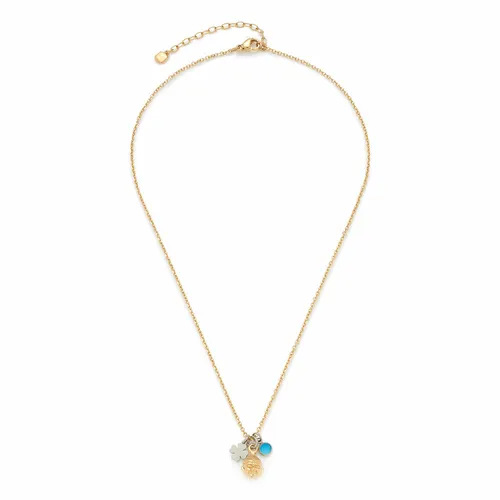 Leonardo Jewels Fortuna Halskette - Elegante Edelstahlkette mit funkelndem Zirkonia in Himmelblau, ideal für jeden Anlass. Kettenlänge 40 cm, perfektes Accessoire für stilbewusste Frauen.